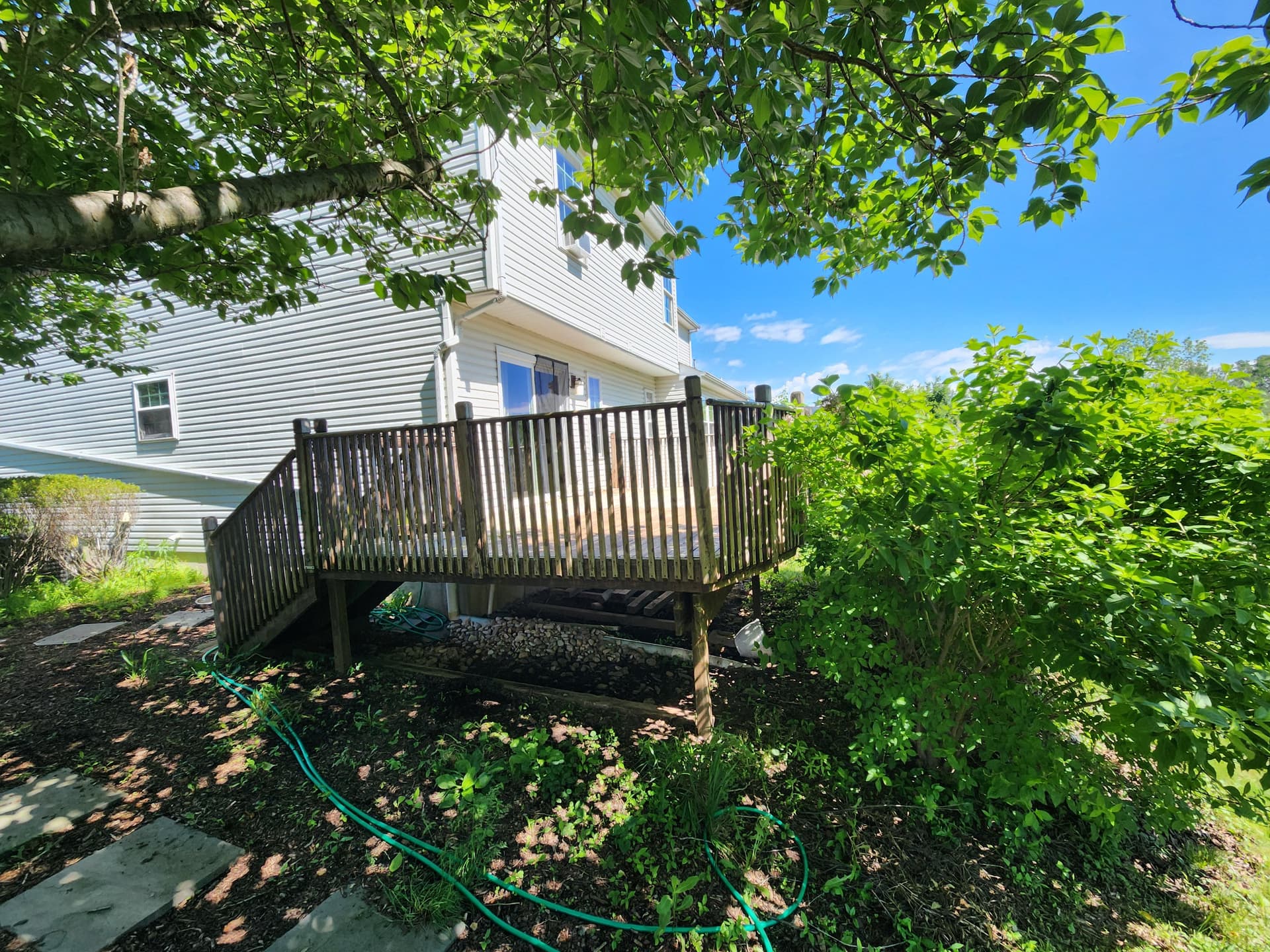 Gallery photos for Old Deck Out, New Deck and Two-Level Paver Patio In: Image #5