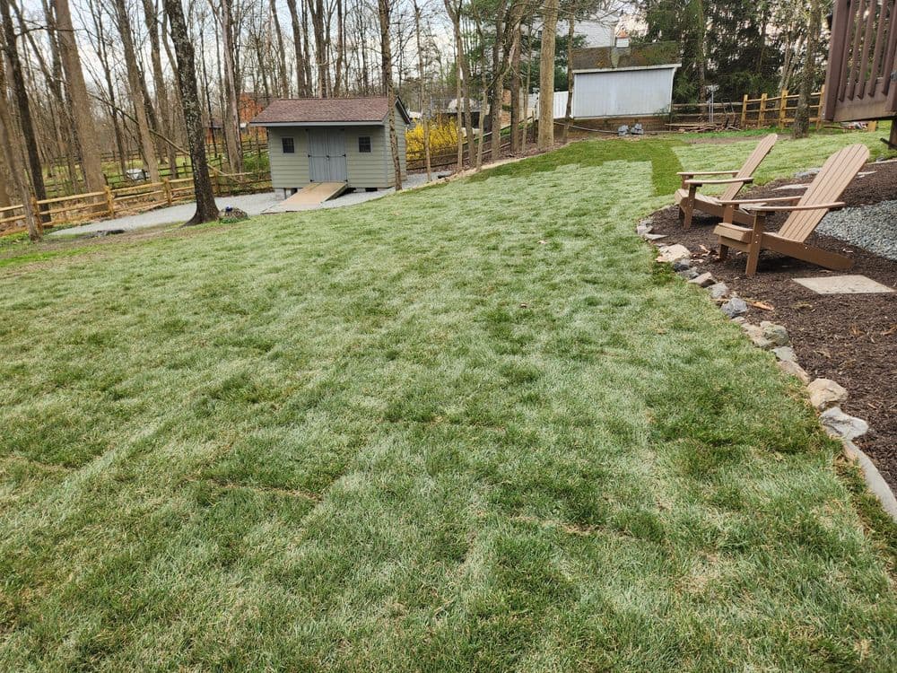 Gallery photos for Sod Installation and Stone Pad Creation in Perkiomenville: Image #1