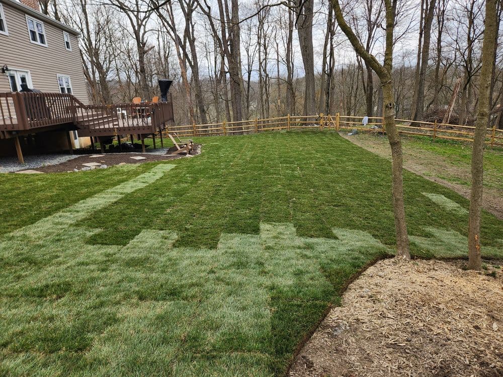 Gallery photos for Sod Installation and Stone Pad Creation in Perkiomenville: Image #2